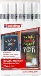 Edding E-4095/5s Chalk Markerset Wit