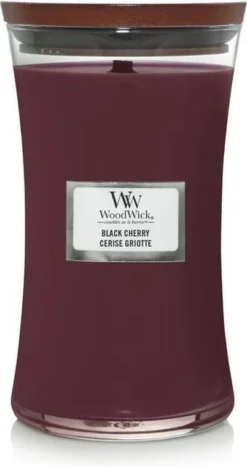 Woodwick Geurkaars Black Cherry Large