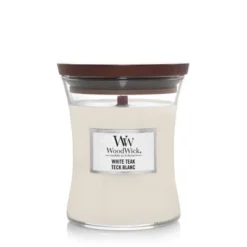 Woodwick Geurkaars White Teak Medium