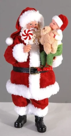 Kerstman Met Kind H28