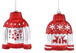 Ornament Trui Rood Wit