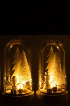 Stolp Kerst+led Hout Zilver/wit Large Assortiment Van 2 5 Stolp Kerst+led Hout Zilver/wit Large Assortiment Van 2 -Oh Green Winkel 5400924084394 P03