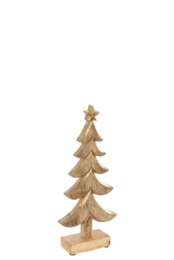 Kerstboom Mango Hout Goud Small