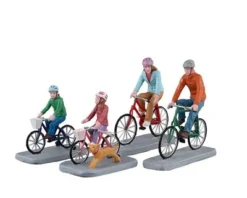Lemax Familie Fietstocht, Set Van 4