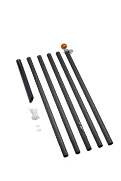 Fairybell Deelbare Aluminium Mast Zwart 6m